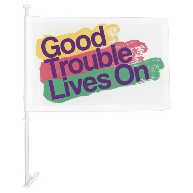 GLOW GOOD TROUBLE  CAR FLAG (Front)