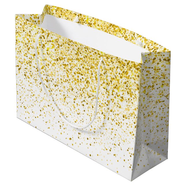 Glow Gradient Pattern 1 Large Gift Bag (Back Angled)