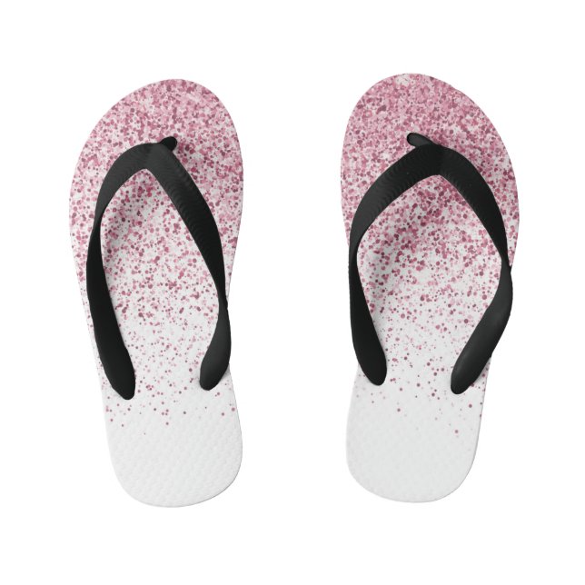 Glow Gradient Pattern 2 Kid's Flip Flops (Footbed)