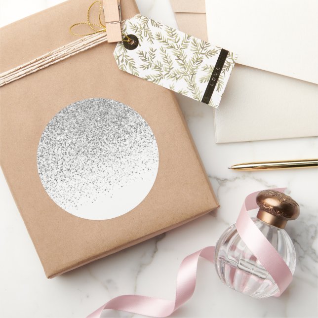 Glow Gradient Pattern 3 Classic Round Sticker (Gifting)