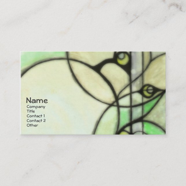 Glow - Green Business Card (Front)