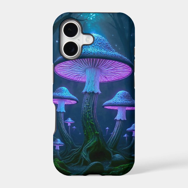 Glow In The Dark Abstract Bioluminescent Spore Case-Mate iPhone Case (Back)