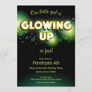 Glow in the Dark Birthday Kid's Invitation