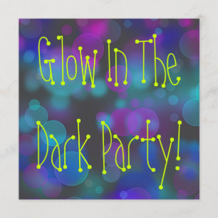 Glow In The Dark Birthday Party Invitation