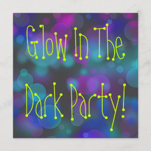 Glow in the Dark Blacklight Party Invitation