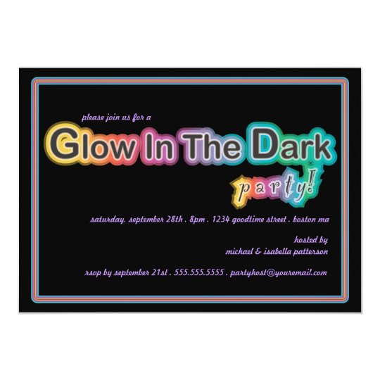 Black Light Party Invitation Templates 6