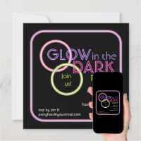 Glow in the Dark Blacklight Party Invitation