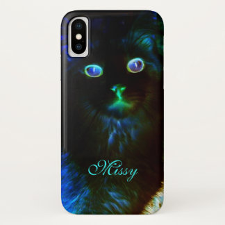 Glow In The Dark Cat iPhone X Case