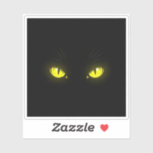 Glow-in-the-Dark Cat Eyes – Spooky Halloween Sticker