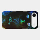 Glow In The Dark Cat iPhone 4 Case (Back (Horizontal))