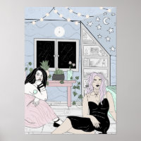 Glow in the dark ceiling stars poster