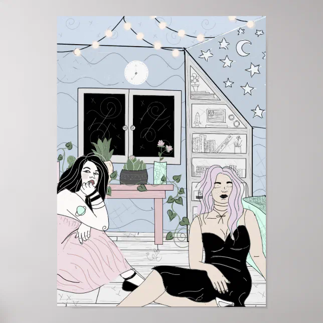 Glow in the dark ceiling stars poster | Zazzle