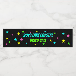 Glow in the Dark Dance Party Water Bottle Label