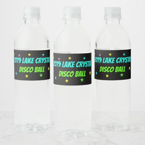 Glow in the Dark Dance Party Water Bottle Label