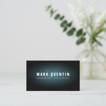 Glow In The Dark Grunge Photography Business Card | Zazzle