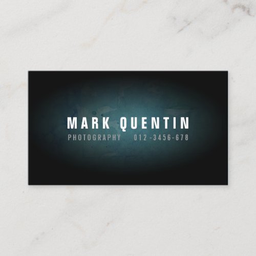 Glow In The Dark Grunge Photography Business Card