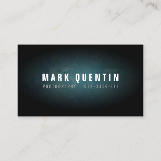 Customizable Glow In The Dark Grunge Photography Business Card