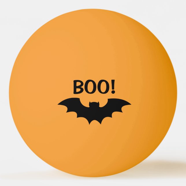 Glow in the dark Halloween bat ping pong ball (Front)