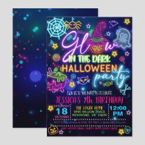 Glow in the Dark Halloween Birthday Invitation