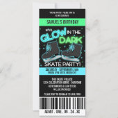 Glow in the Dark Ice Skating Party Invitation (Front)