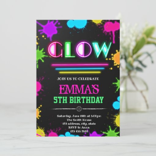 Glow in the dark invitation | Zazzle