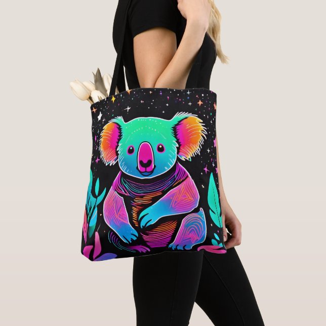 Glow in the Dark Koala Tote Bag (Close Up)