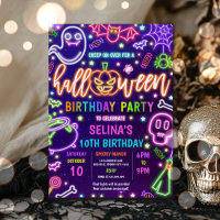 Glow In The Dark Neon Halloween Birthday Party