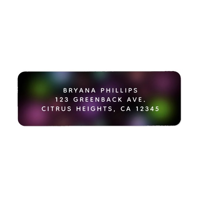 Glow in the Dark Neon Lights Fun Birthday Party Label (Front)