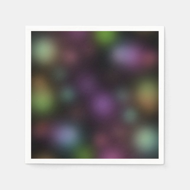 Glow in the Dark Neon Lights Fun Birthday Party Napkins (Front)