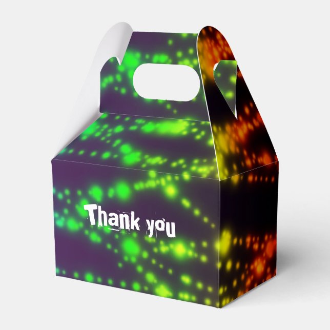 Glow in the Dark Neon Lights Party Favor Boxes (Front Side)