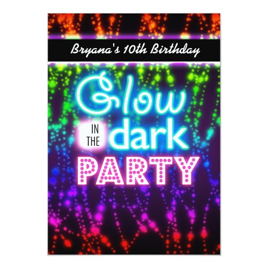 Glow In The Dark Party Invitations 6