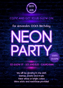glow invitations zazzle