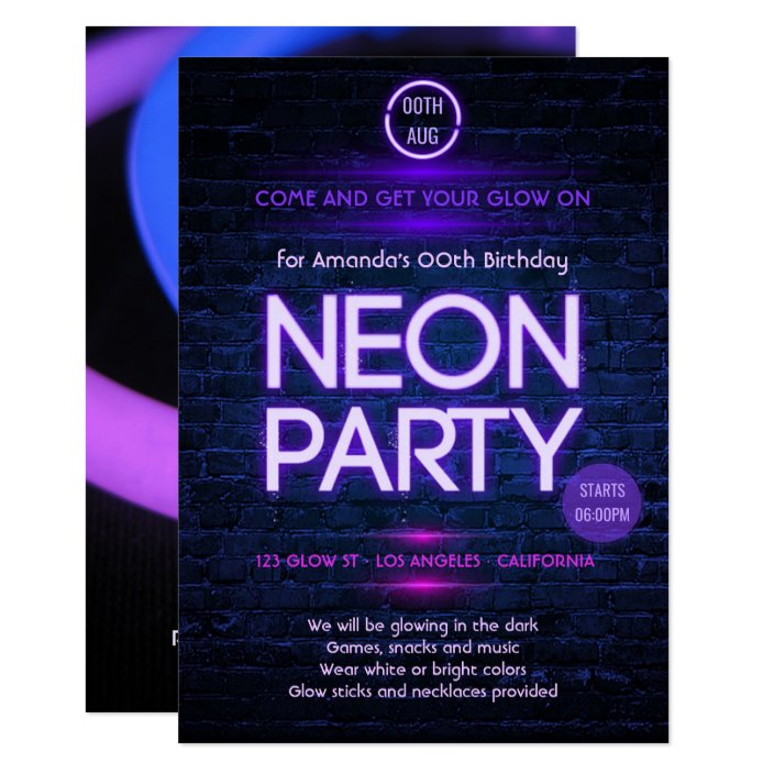 glow stick theme party