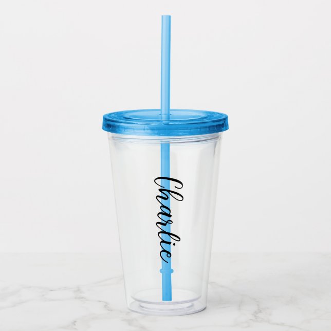 Glow in the Dark Party Favors Personalized with Na Acrylic Tumbler (Front)
