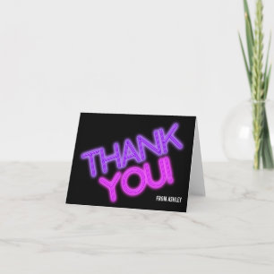 Glow in the Dark Party Thank You Card