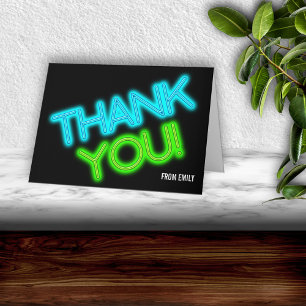 Glow in the Dark Party Thank You Card