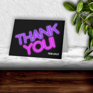 Glow in the Dark Party Thank You Card