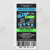 Glow in the Dark Skating Party Invitation (Front)
