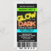 Glow in the Dark Sweet 16 Party Invitation (Front)