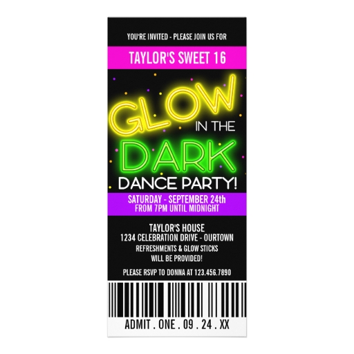 Glow In The Dark Party Invitations 10