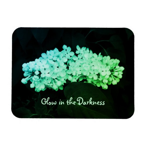 Glow in the Darkness Green Lilacs Altered Photo Magnet