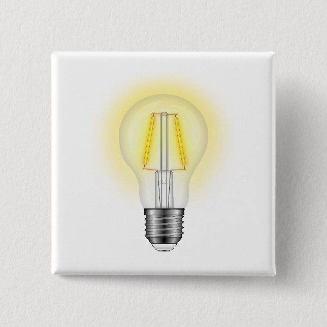 Glow Lamp Pinback Button (Front)