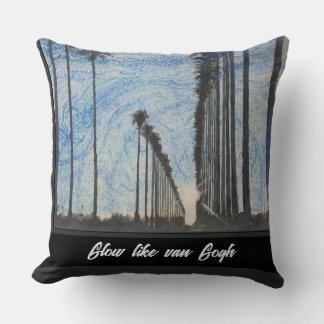 Glow like van Gogh Throw Pillow