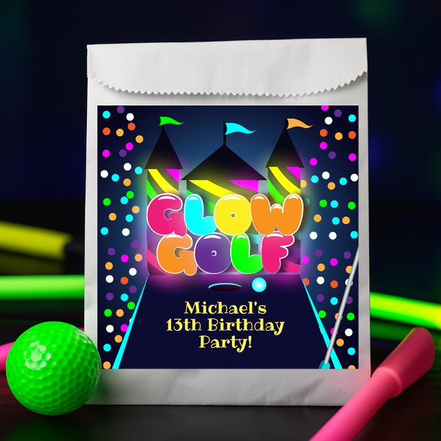 Glow Miniature Golf Birthday Party Favor Bag (Glow Miniature Golf Birthday Party Favor Bag
)