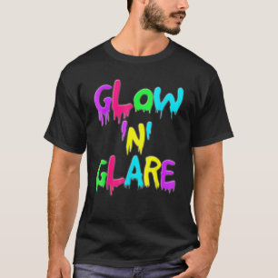 Glow 'n' Glare 80s Disco Vintage Retro Color Colou T-Shirt