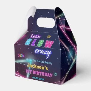 Glow Neon Lights Thank You Birthday Party Favor Boxes
