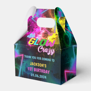 Glow Neon Lights Thank You Birthday Party Favor Boxes
