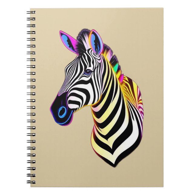 Glow Neon Zebra Notebook (Front)