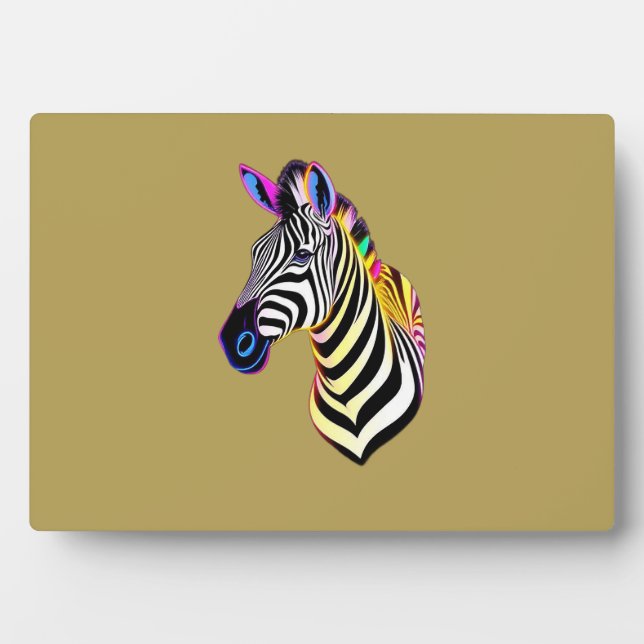 Glow Neon Zebra Plaque (Front)