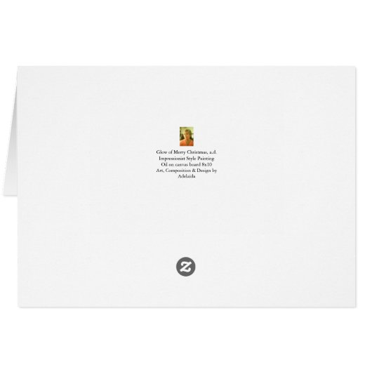 Glow of Merry Christmas, a.d. Card (Back Horizontal)